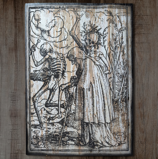 The Old Woman - Large 65cm Engraving
